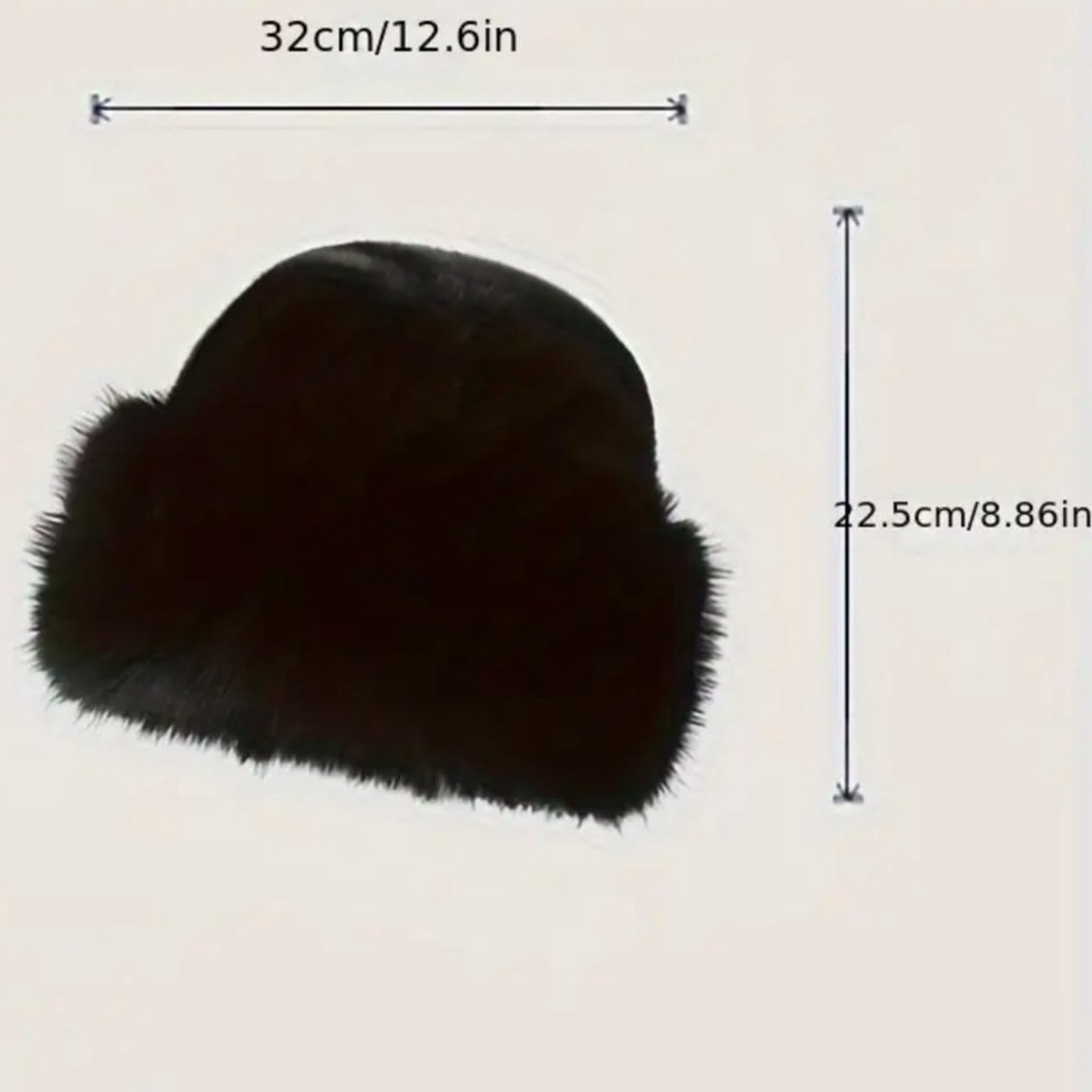 NEW: Women's Luxury Faux Fur Winter Hat, Thick, Fluffy, Warm, Lightweight - Picture 4 of 10